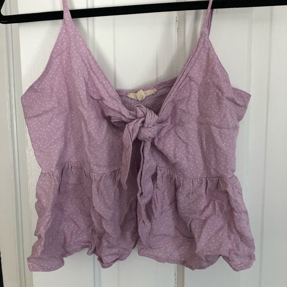 Purple flowy crop top